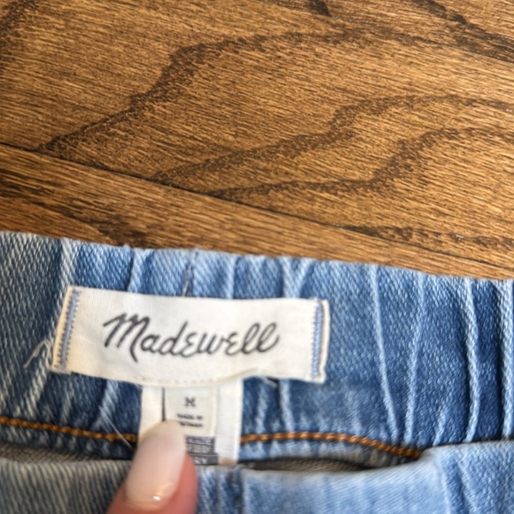 Madewell Womens Straight Leg Jeans Blue Faded Light Wash Stretch Pull On Medium - Picture 6 of 7